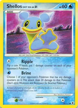 Shellos East Sea 79/111 Common Rising Rivals Pokemon Moderately Played - Image 1