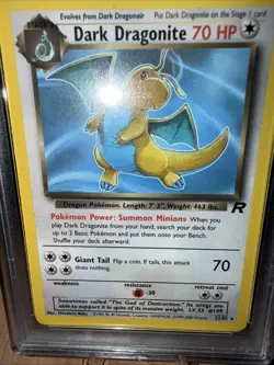2000 Pokemon Team Rocket Dark Dragonite Rare 22/82 PSA 8 NM-MT Vintage WOTC - Image 4