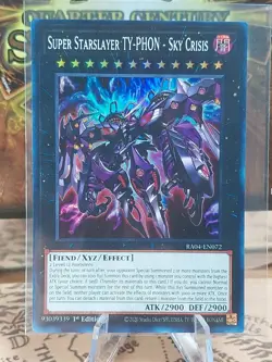 Yugioh Super Starslayer TY-PHON - Sky Crisis Super Rare RA04 - Image 1
