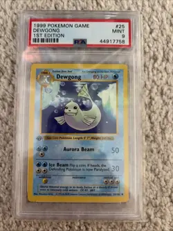 1999 Pokemon Game Dewgong PSA 9 First 1st Edition Base Set 25/102 English - Image 1