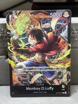 One Piece Card Game Monkey.D.Luffy ST14-001 Starter Deck 14: 3D2Y Foil Leader - Image 1