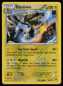 Reverse Holo Electivire 30/111 XY - Furious Fists PLANETA Art Pokemon TCG Card - Image 1