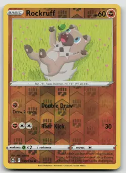 Reverse Holo Rockruff 109/196 SWSH11: Lost Origin Common Pokemon TCG Card - Image 1