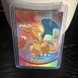 1999 Topps Pokemon T.v Rainbow Foil Charizard #6 Blue logo - Image 1