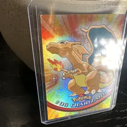 1999 Topps Pokemon T.v Rainbow Foil Charizard #6 Blue logo - Image 2