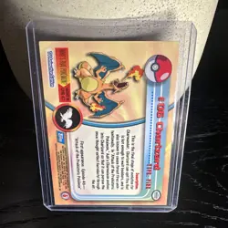 1999 Topps Pokemon T.v Rainbow Foil Charizard #6 Blue logo - Image 3