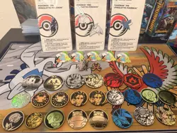 Pokemon TCG Official Pin & Coin Lot SWSH Mega SV NEW - Image 2