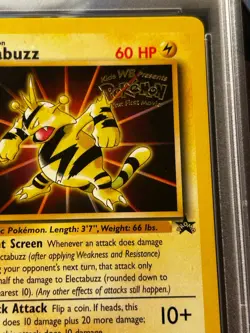 1999 Pokemon * Electabuzz * WB Gold Stamp Movie Foil Black Star Promo #2 PSA 10 - Image 4