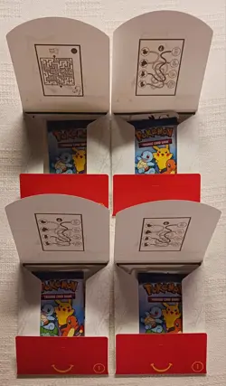 4 Sealed McDonald's Pokemon 25th. Anniversary Booster Packs, 2 - 25th.Happy Meal - Image 1