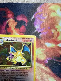 Pokemon TCG Charizard Base Set Holo Unlimited Rare Card 4/102 - Image 3