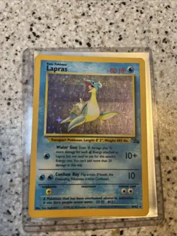 Pokemon Card Lapras 80 HP Fossil Set Vintage Collectible - Image 1