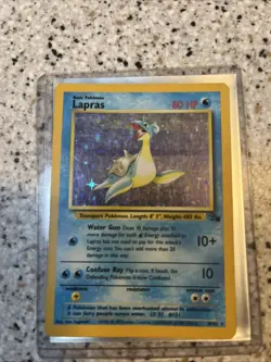 Pokemon Card Lapras 80 HP Fossil Set Vintage Collectible - Image 2
