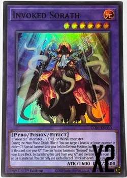 2x Invoked Sorath CORI-EN030 Chaos Origins 1st Edition NM Yugioh - Image 1