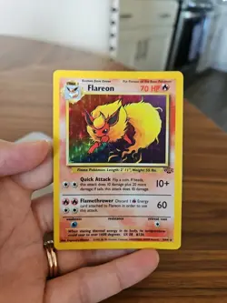Pokemon TCG Flareon Jungle Holo Card 3/64 Unlimited Rare Vintage 1999 WOTC - Image 1