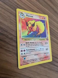 Pokemon TCG Flareon Jungle Holo Card 3/64 Unlimited Rare Vintage 1999 WOTC - Image 4