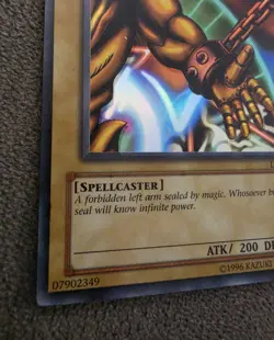 2002 Yu-Gi-Oh! Left Arm of the Forbidden One Legend of Blue Eyes LOB-123 - Image 2