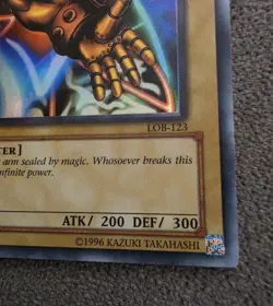 2002 Yu-Gi-Oh! Left Arm of the Forbidden One Legend of Blue Eyes LOB-123 - Image 5