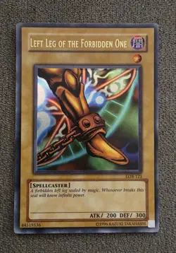 Yu-Gi-Oh! Left Leg of the Forbidden One Legend of BlueEyes White Drago LOB-EN121 - Image 1