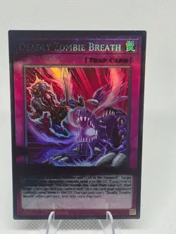 Yugioh - Deadly Zombie Breath - Super - 1st - MZMU-EN010 - NM MISPRINT INK HEAT! - Image 1