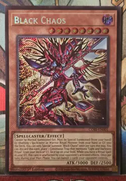 Yu-Gi-Oh! TCG Black Chaos CORI-EN001 1st Edition Secret Rare - Image 1