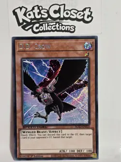 D.D. Crow (Secret Rare) SGX3-ENF10 Speed Duel GX: Duelists of Shadows 1st Ed - Image 1