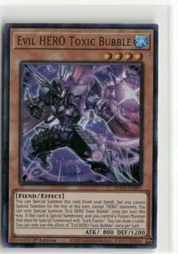 Yugioh Evil HERO Toxic Bubble SUDA-EN001 Ultra Rare 1st Ed NM - Image 1