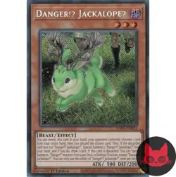 Yugioh Danger!U JackalopeU RA01-EN013 Secret Rare 1st Edition NM - Image 1