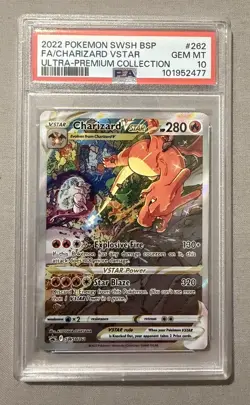 Pokemon Charizard VSTAR Ultra-Premium Coll. Full Alt Art Promo SWSH262 PSA 10 - Image 1
