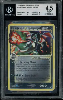 2006 POKEMON EX DRAGON FRONTIERS GOLD STAR #100 CHARIZARD-HOLO BGS 4.5 - Image 1