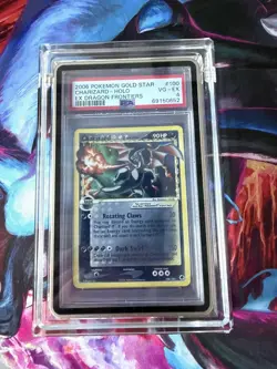 2006 POKEMON EX DRAGON FRONTIERS GOLD STAR #100 CHARIZARD-HOLO PSA 4 - Image 1