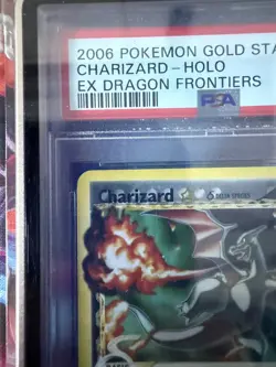 2006 POKEMON EX DRAGON FRONTIERS GOLD STAR #100 CHARIZARD-HOLO PSA 4 - Image 5