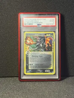 2006 POKEMON EX DRAGON FRONTIERS GOLD STAR #100 CHARIZARD-HOLO PSA 2 - Image 1