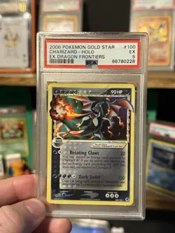 2006 Pokemon EX Dragon Frontiers Gold Star Charizard - Holo #100 PSA 5 BEAUTY - Image 3