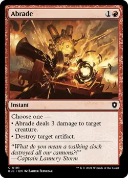 Abrade - Commander: Bloomburrow BLC - MTG - NM Magic - 191 C - Image 1