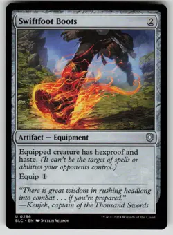 Swiftfoot Boots Uncommon Commander: Bloomburrow 286 MTG Near Mint - Image 1