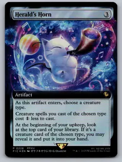 Herald's Horn (Extended Art) 228 Buy-A-Box Promos Magic: The Gathering Foil NM - Image 1