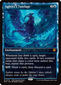 Sphinx's Tutelage (Showcase) [Foundations Special Guests] Magic MTG - Image 1