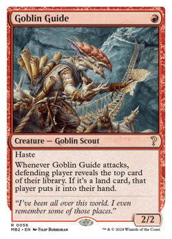 Goblin Guide (White Border) #58 (HP) Mystery Booster 2 MB2 Magic MTG - Image 1