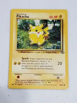 Pikachu 60/64 NM Near Mint Jungle Set 1999 Non-Holo Pokemon Card - Image 1