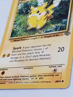 Pikachu 60/64 NM Near Mint Jungle Set 1999 Non-Holo Pokemon Card - Image 4