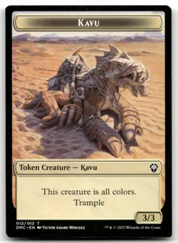 Kavu // Beast Double-Sided Token #12 // 16 (LP) Dominaria United DMC Magic MTG - Image 1