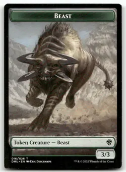 Kavu // Beast Double-Sided Token #12 // 16 (LP) Dominaria United DMC Magic MTG - Image 2