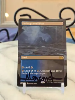 MTG Underground River (Borderless) The Brothers' War Regular (ARTIST SIGNED) LP - Image 1