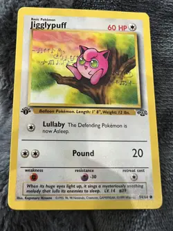 Jigglypuff 54/64 1st Edition NM Near Mint Jungle Set Non-Holo Pokemon Card - Image 1