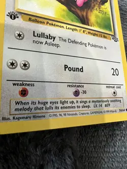 Jigglypuff 54/64 1st Edition NM Near Mint Jungle Set Non-Holo Pokemon Card - Image 2