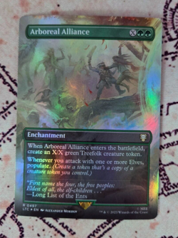MTG Foil Arboreal Alliance Extended Borderless Lord of the Rings NM - Image 1