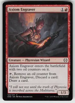 Axiom Engraver 120 Common Phyrexia: All Will Be One Magic: The Gathering LP - Image 1