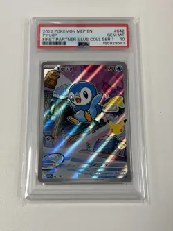 2026 POKEMON FIRST PARTNER ILLUSTRATION COLLECTION PSA 10 SEQUENTIAL SET PIPLUP! - Image 5