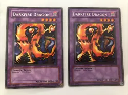 DARKFIRE DRAGON LOB-A019 Rare 1st Edition Australia YuGiOh LP + 1x Unlimited LOB - Image 1