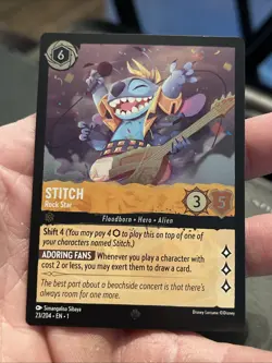 Disney Lorcana Stitch Rock Star 23/204 Super Rare Holo - Foil - Image 1
